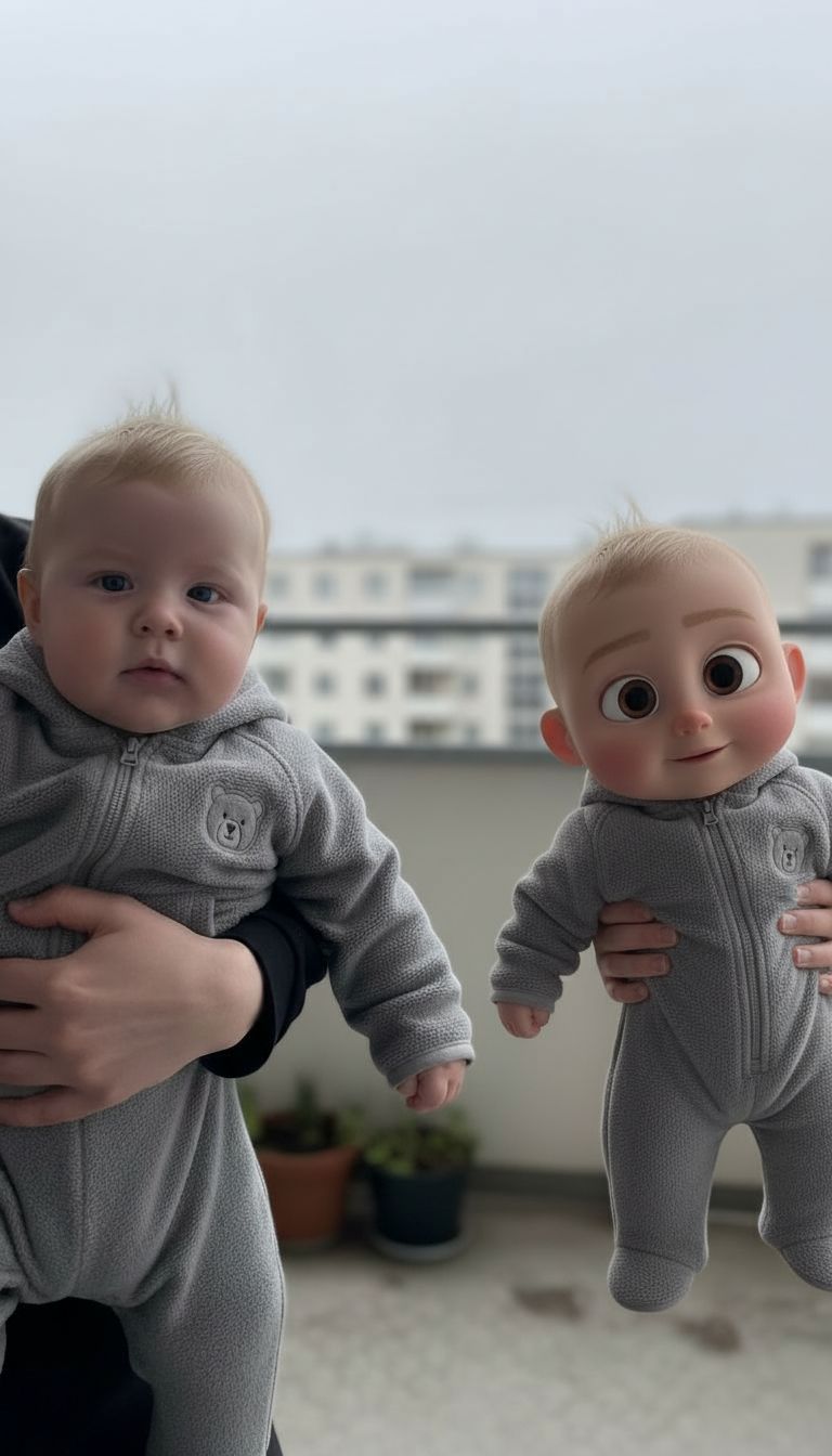 Baby with 3D twin transformation